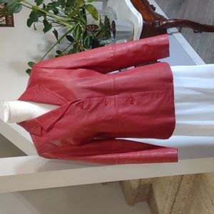 Amanda Smith Red Leather Jacket